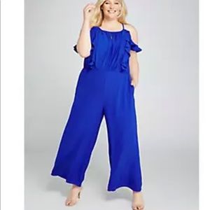 Stunning Off the Shoulder Jumpsuit in Cobalt Blue